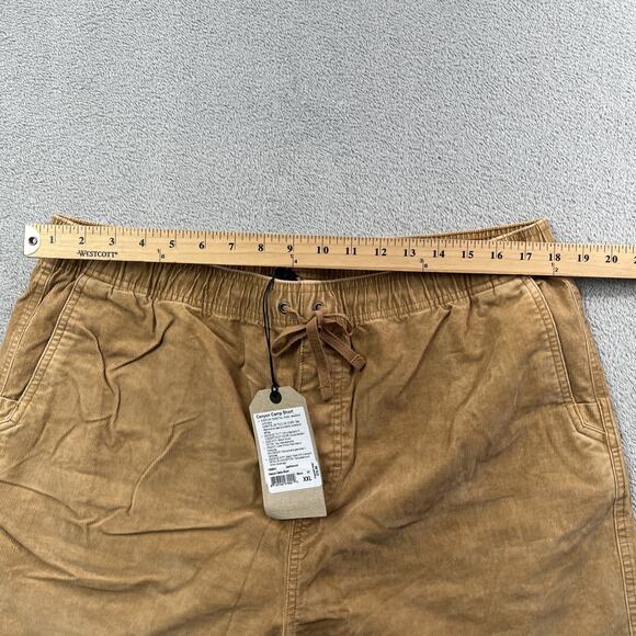 NEW Prana Mens XXL Canyon Camp Drawstring Corduroy Shorts ORGANIC Earthbound Tan - Picture 8 of 13